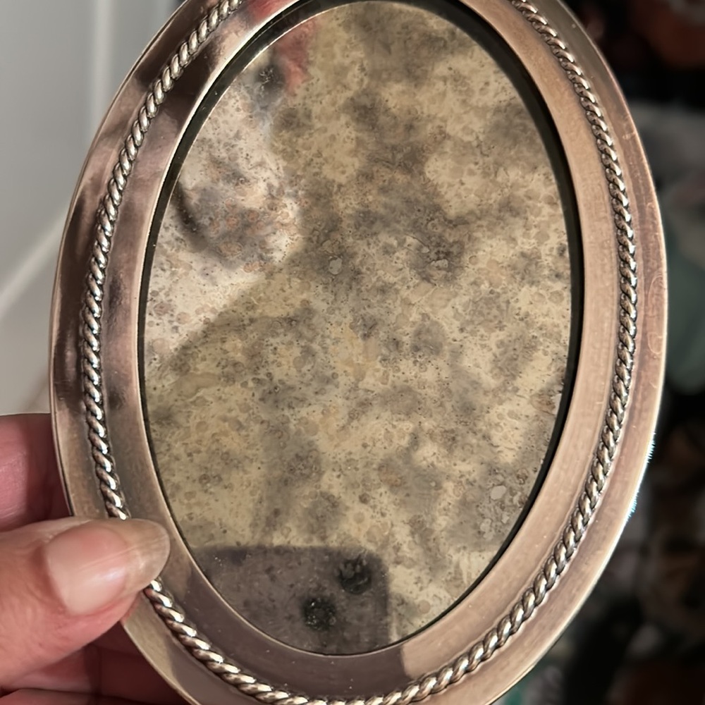 POTTERY BARN vintage’antiqued mirrored’ Stocking Holder (2)